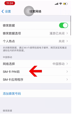 烟台苹果14维修网分享如何给iPhone14的SIM卡设置密码 