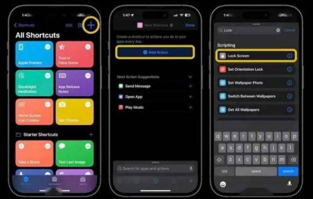 烟台苹果14锁屏维修店分享iPhone14升级iOS16.4后如何创建锁屏快捷方式 